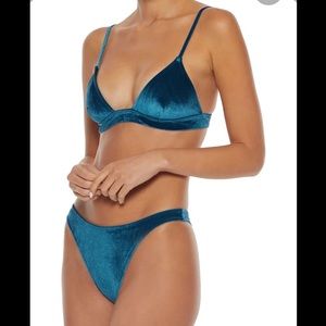 Solid & Striped velvet bikini bottom, medium, NWT